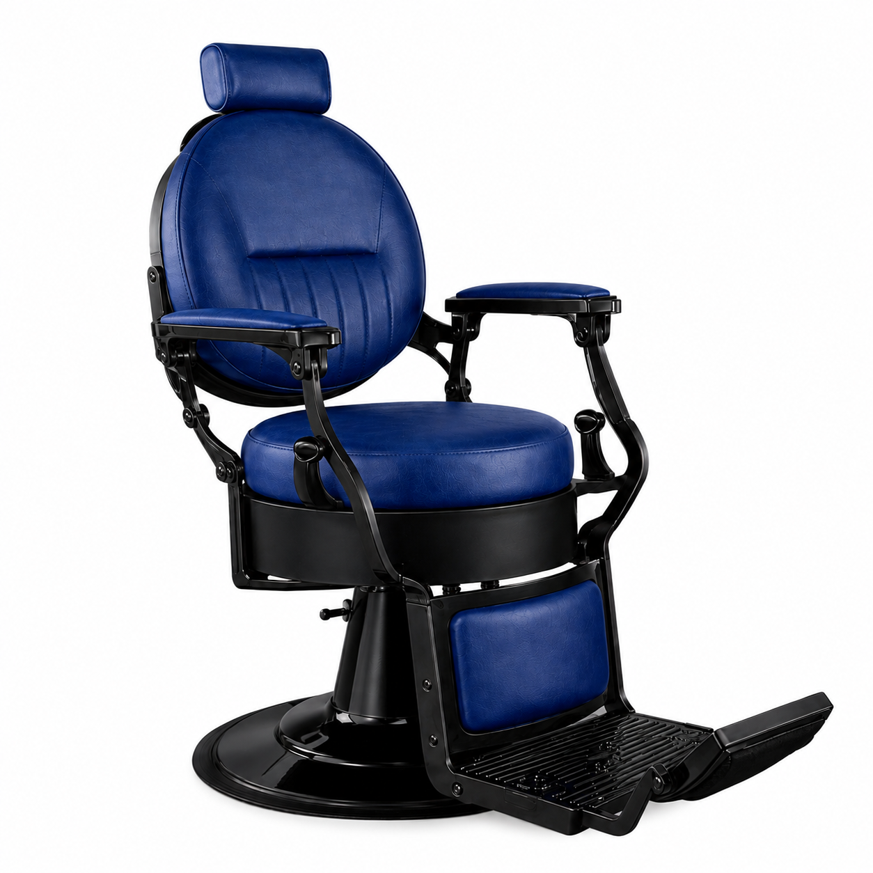 Madrid Blue On Black Barber Chair VC-31938-MBB