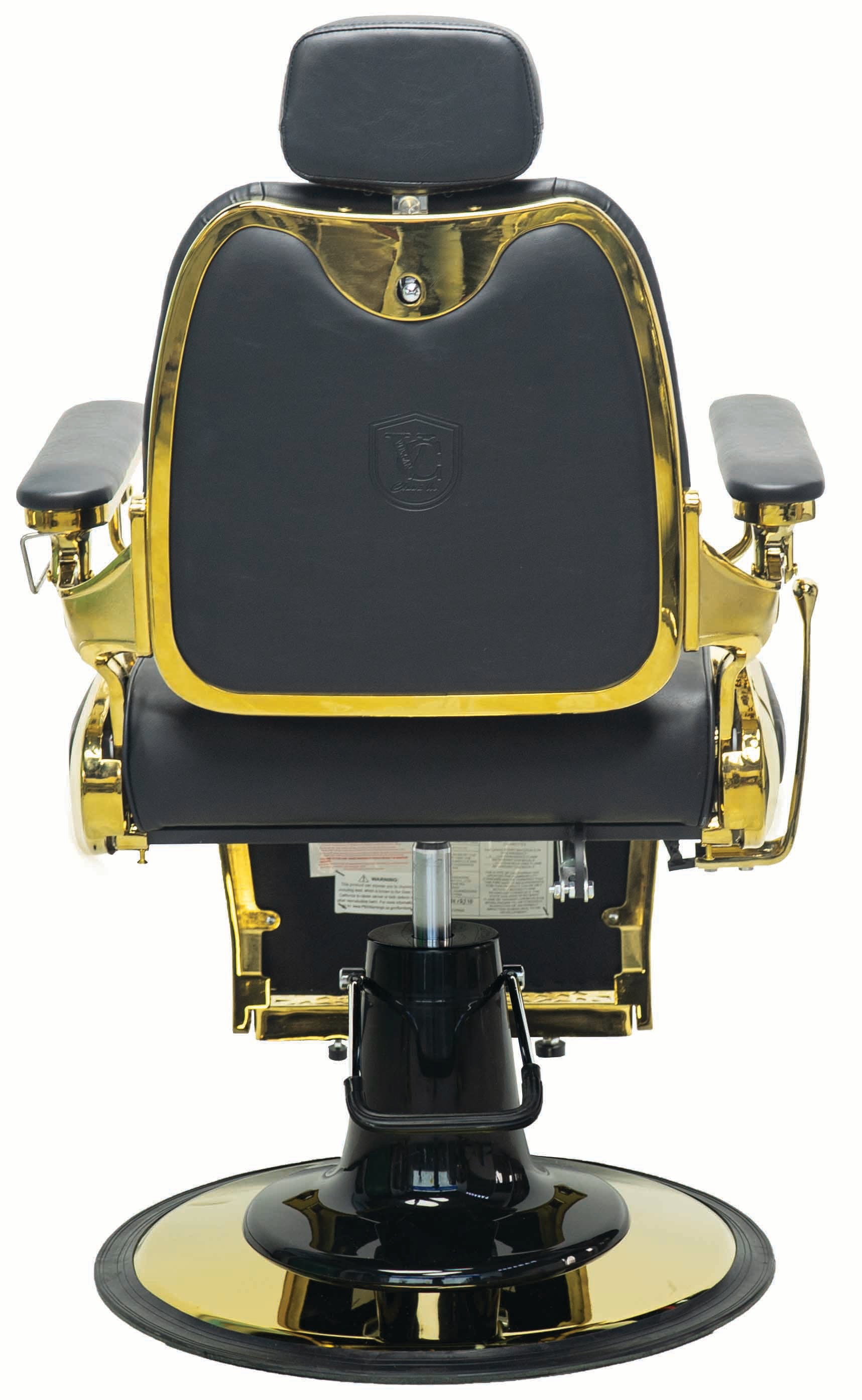 London Barber Chair Black on Gold