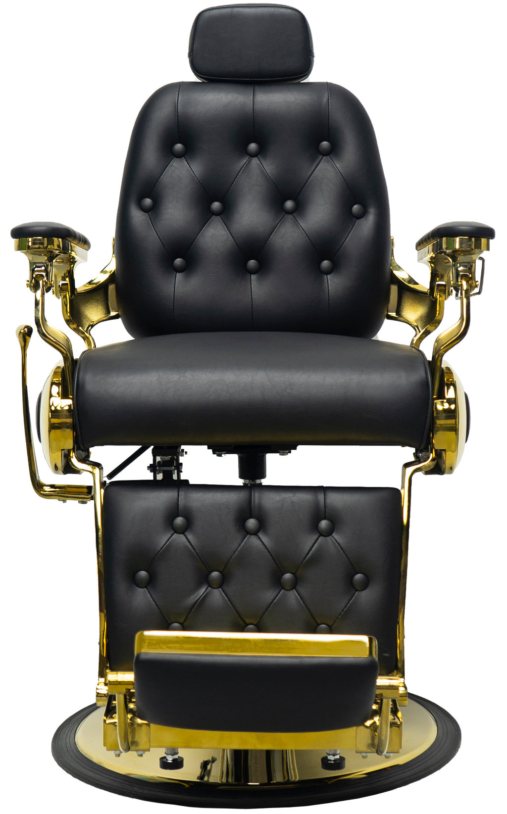 London Barber Chair Black on Gold